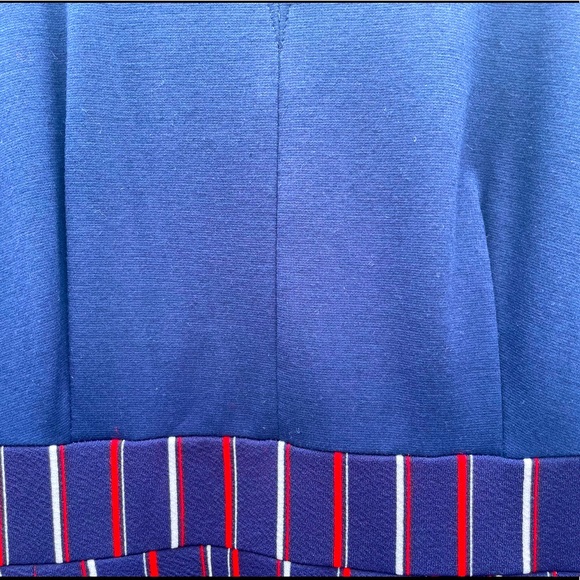 Elegant Red, White, and Blue Midi Dress With Pockets!!! - Picture 4 of 8